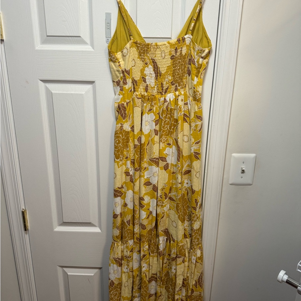 Abercrombie & Fitch Yellow Floral Maxi Dress - Picture 3 of 5